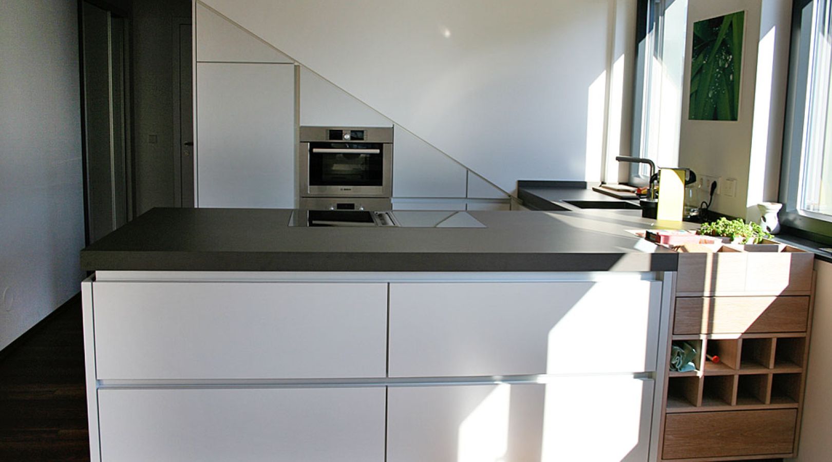 Offene Küche, grifflos