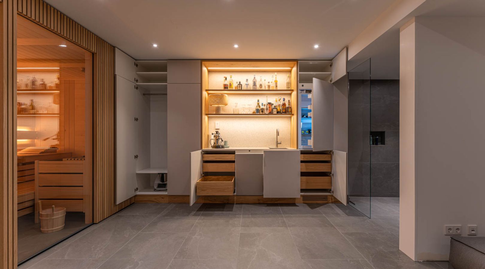 Sauna Küche Eiche vom Schreiner