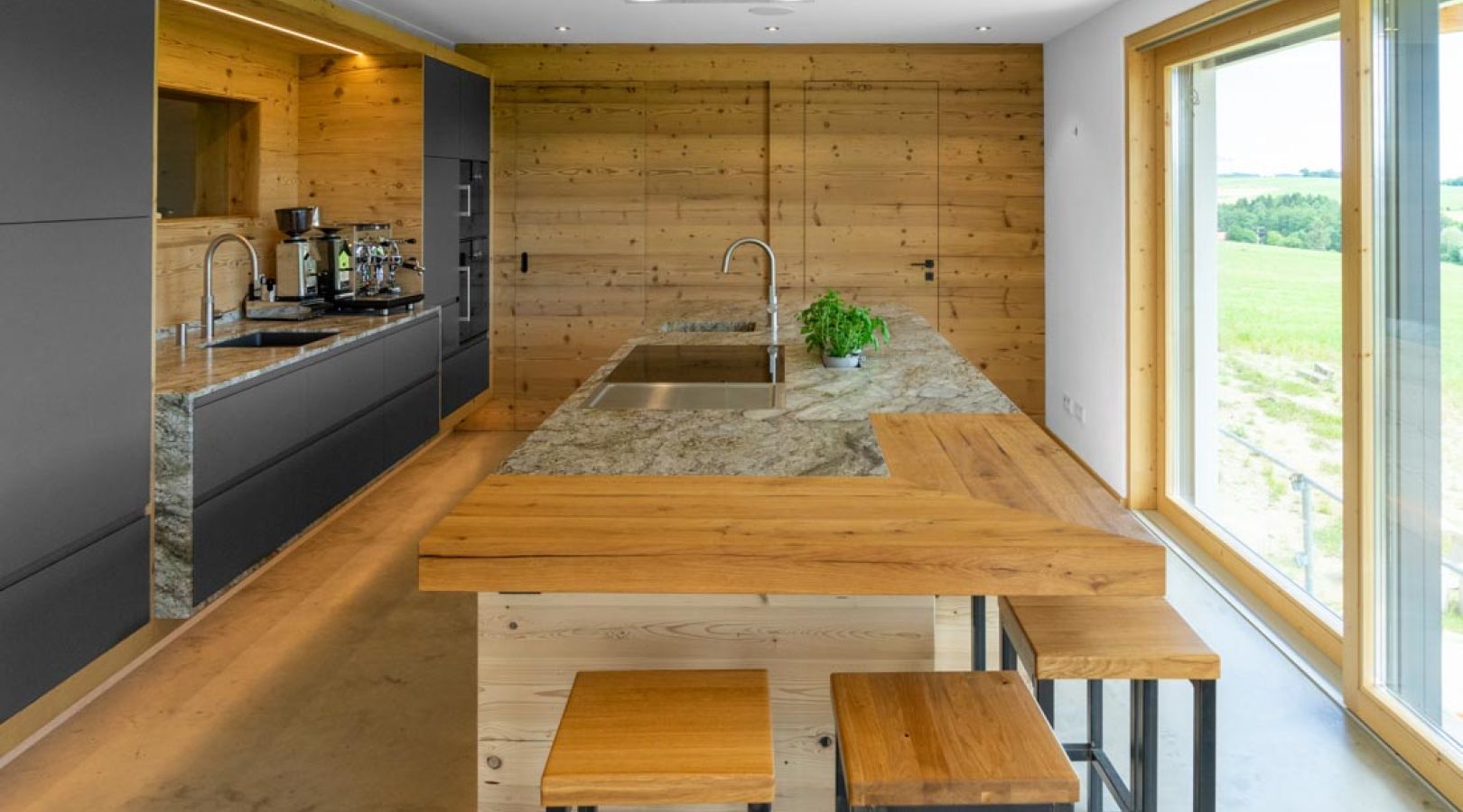 Küche Linoleum Fichte Altholz